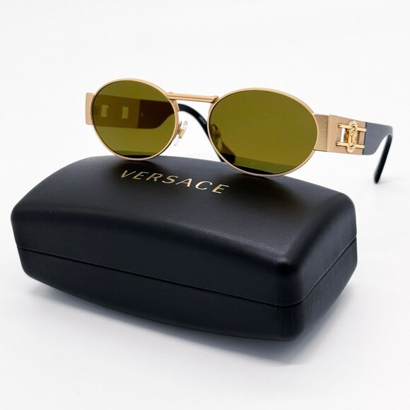 NEW VERSACE SUNGLASSES VE2264 10025A GOLD WOMEN EYEWEAR VE2264 1002/5A NEW VERSACE VE2264 10025A GOLD WOMEN SUNGLASSES VE2264 1002/5A main image 2